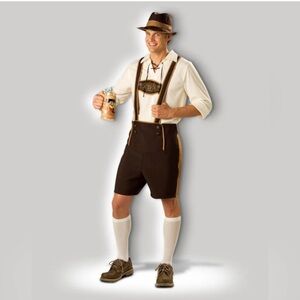 Mens Bavarian German Beer Guy Deluxe Costume Size XL